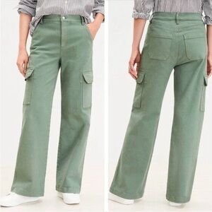 LOFT Green Flare & Wide Leg Jeans
